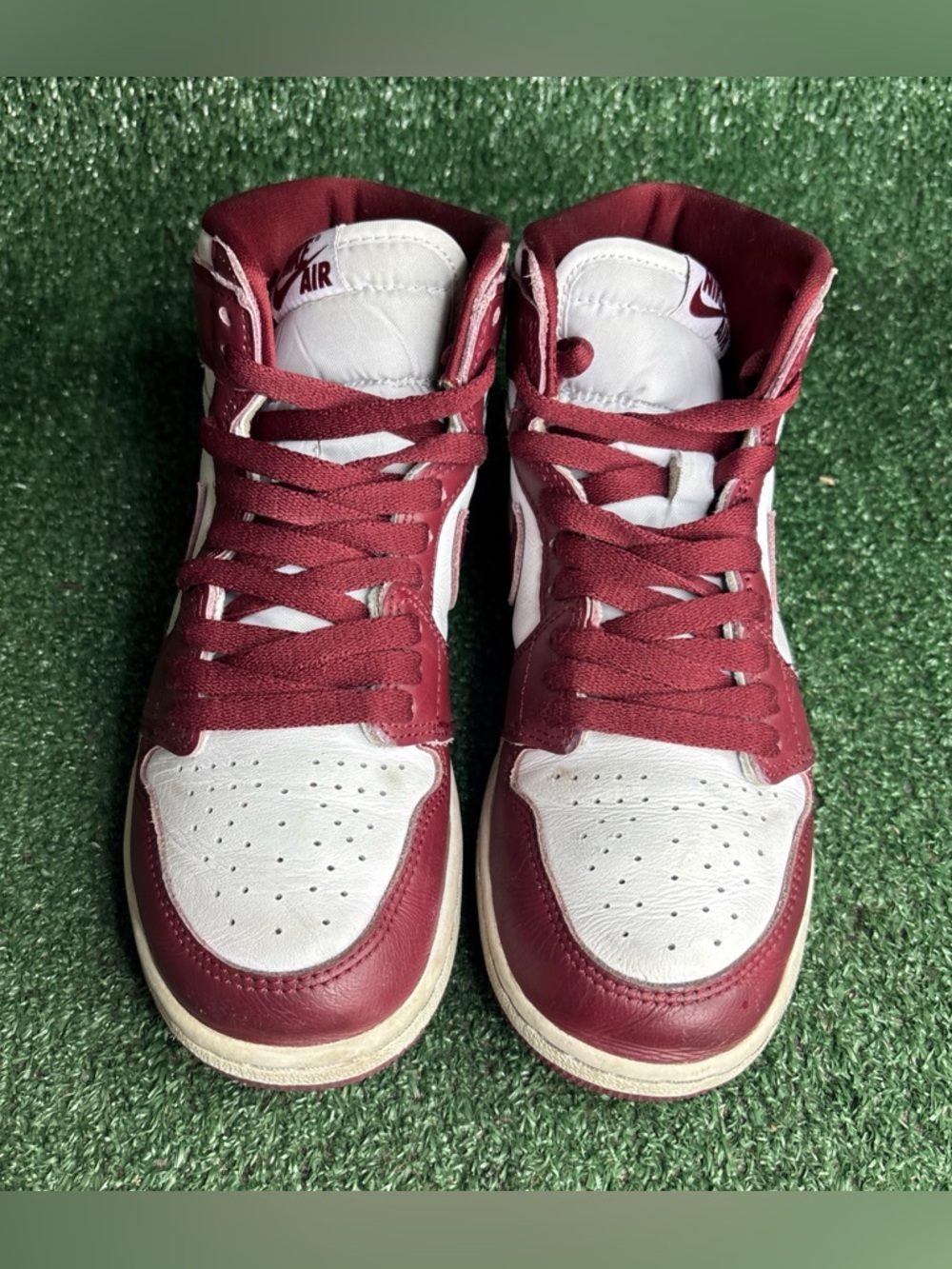 Nike Air Jordan 1 Retro High OG Women 6.5 (5Y) Red Leather Basketball FD1437-160 - Picture 2 of 12